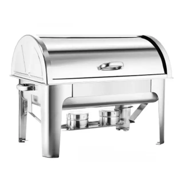 SOGA 9L Stainless Steel Full Size Roll Top Chafing Dish Food Warmer LUZ-ChafingD
