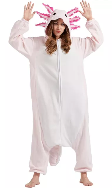 Adult Women Pajamas Animal Cosplay Cartoon Axolotl Halloween Costume Size S