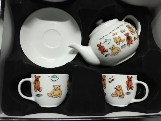 Tea Set By Paul Cardew, 2007 Teddy Bear Picnic Design Exclusive To Ethos, New