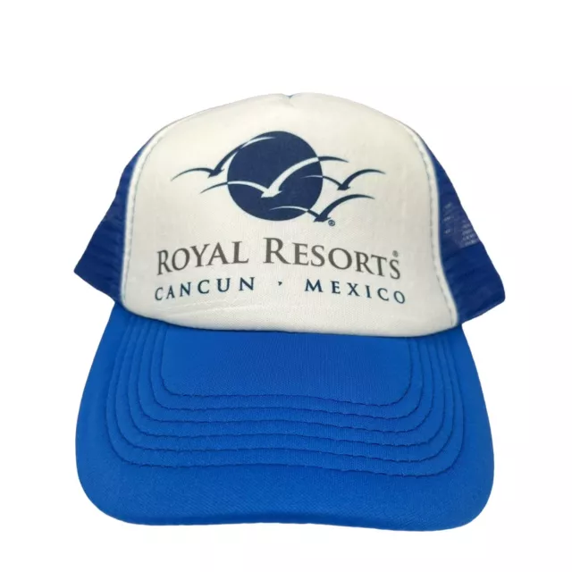 Royal Resorts Cancun Mexico Trucker Hat Blue White Mesh Foam Club Cabo Cap