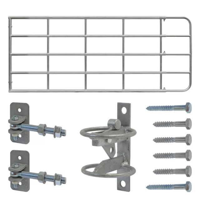 5-6m Höhe 110cm Weidetor verstellbar inkl. Montageset Weidezauntor Verzinkt