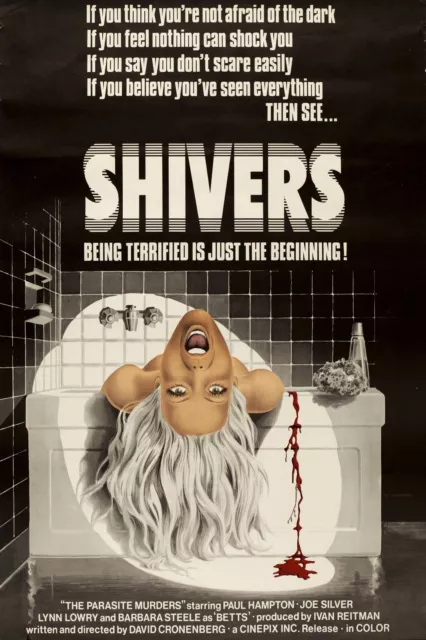 1975 Shivers Movie Poster 11X17 David Cronenberg Paul Hampton Joe Silver 🍿