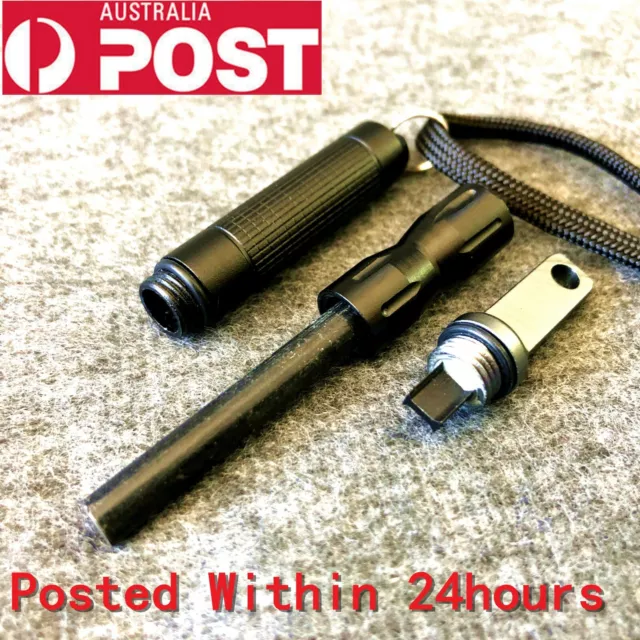 Flint Rod Camping Hiking Survival Metal Fire Starter Lighter FULL Magnesium Rod