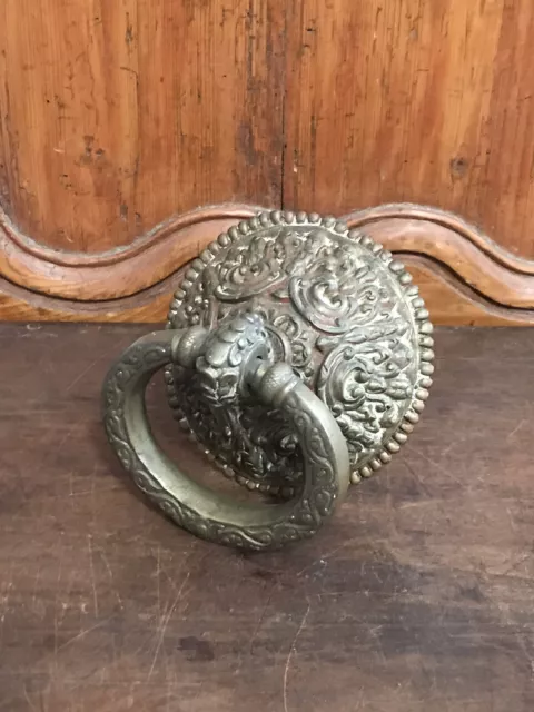 Amazing Antique Sri Lanka Door Salvage Handmade Brass Door knocker Door Bell