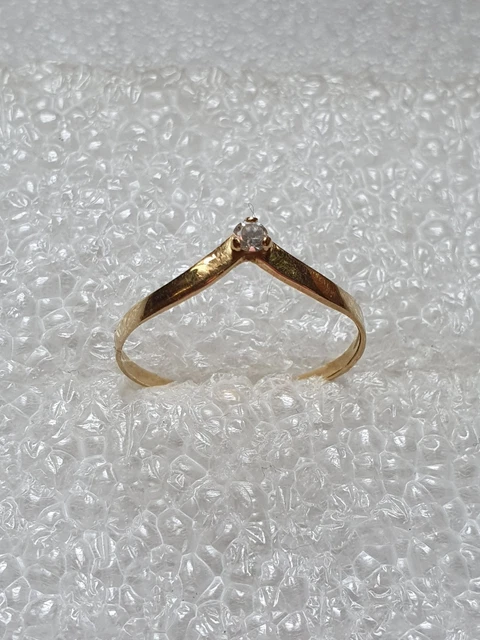 Alliance En Or Rose 18 Carats Sertie De Diamants - Taille 53, 1.6 Grammes - Occasion Très Bon état