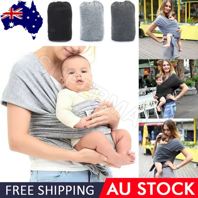 Baby Sling Adjustable Wrap Carrier Infant Breastfeeding Pouch Newborn OZ