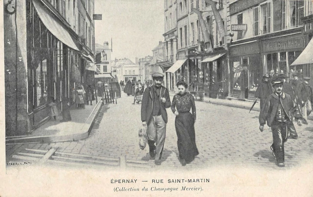 Cpa 51 Epernay Rue Saint Martin