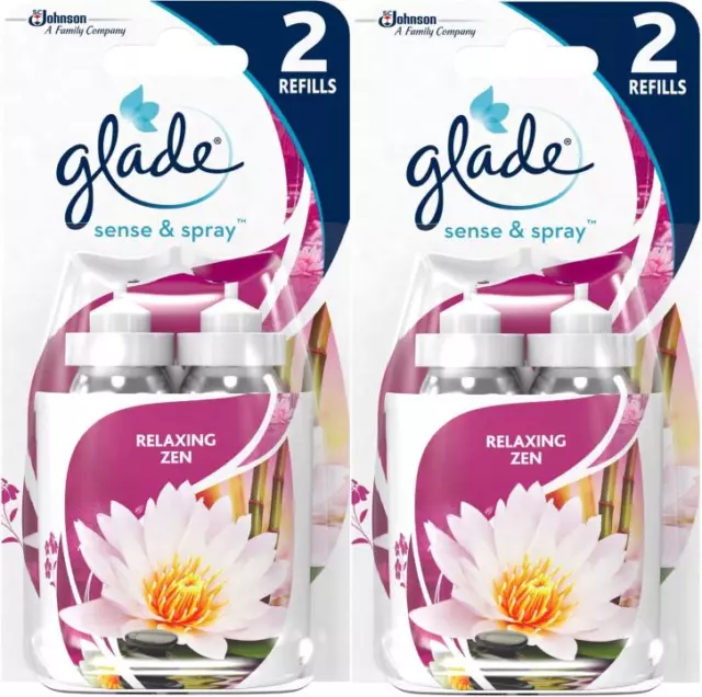 Glade Sense & Spray Twin Pack Refills Relaxing Zen Air Freshener 2 x 18ml X 2