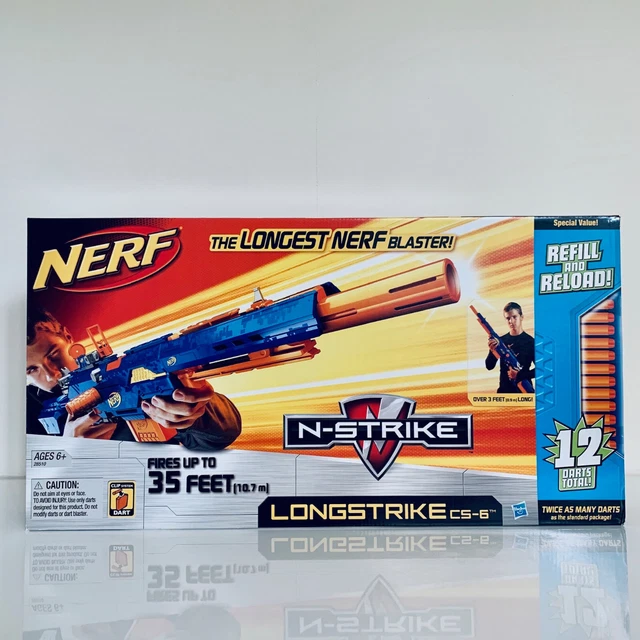 NERF N-STRIKE LONGSHOT CS-6 - Sniper Rifle - Blaster - Gun - Toy - VGC  $99.99 - PicClick AU