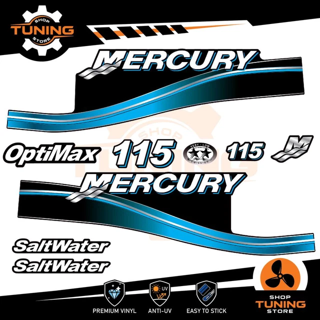 Kit D'autocollants Pour Moteur Mercury 175 CH Verado Super Charger – Neuf