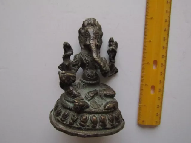 Detailed Antique Bronze Ganesh Statue, Indian Religion/Hinduism, Hindu Art