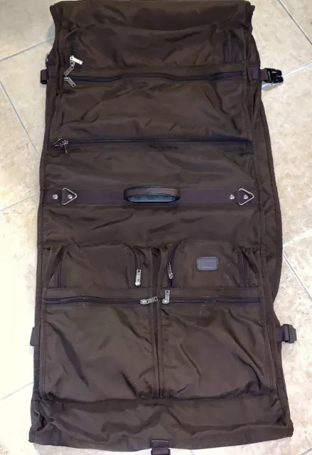 TUMI Bi-Fold Garment Bag Luggage Ballistic Nylon w/Shoulder Strap Luggage ID Tag
