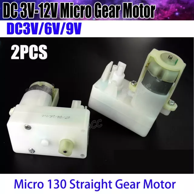 2PCS DC3V/6V/9V Micro 130 Straight Gear Motor DC 7-Type High Torque Geared Motor