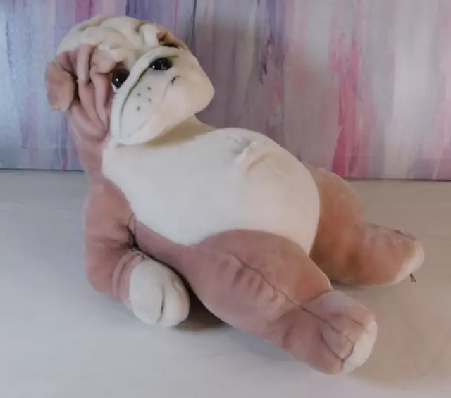 Vint. Bestever Shar Pei Dog Plush Lounging Bulldog Puppy Laying Stuffed Animal