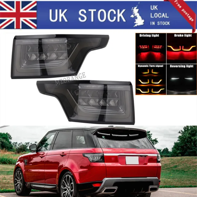 2x Dynamic LED Smoked Rear Tail Light Lamps For Range Rover Sport L494 13-20 UK