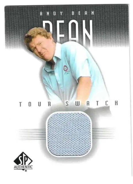 2001 Upper Deck Sp Authentic Andy Bean Tour Swatch Card Ab-Ts Blue Shirt