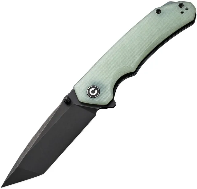 Civivi Brazen Folding Knife Natural G10 Handle D2 Plain Black SW Blade C2023E