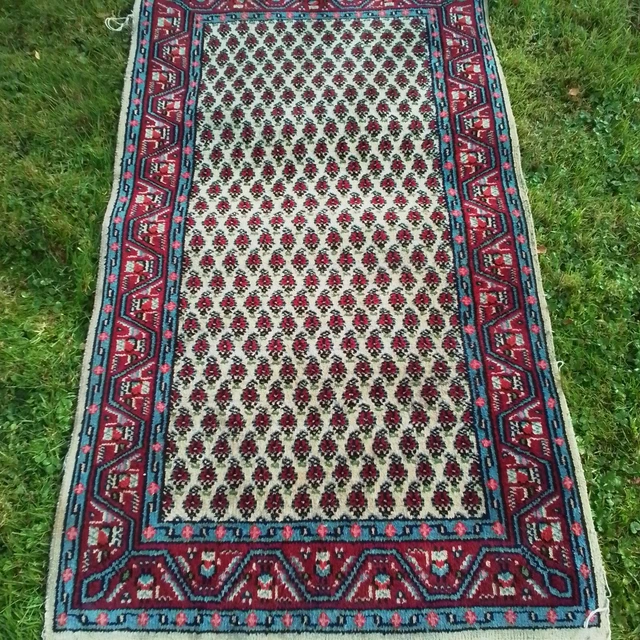 vintage hand knotted wool oriental rug