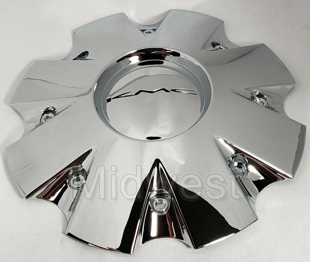New 841L210C1 Chrome KMC Slide 650/651 Wheel Rim Center Cap w Screws 18" to 26"