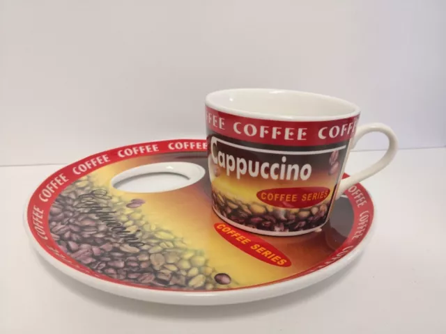 BOMBONIERA MATRIMONIO SET 2 PZ CAPPUCCINO TAZZA caffè CON VASSOIO OFFERTA STOCK 2