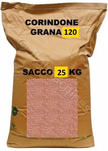 Corindone Rosso Sabbiatrice Graniglia Grana 120 Per Sabbiatura - Sacco Da 25 Kg