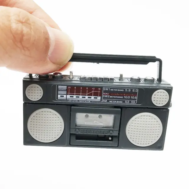 1:12 Scale Miniature Retro Tape-recorder Radio Toy Model Doll's FAST