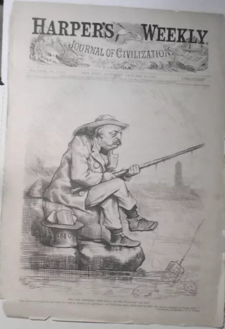 the Lone Fisherman (from Mass or, the Bulldozed Old Man, by Thomas Nast