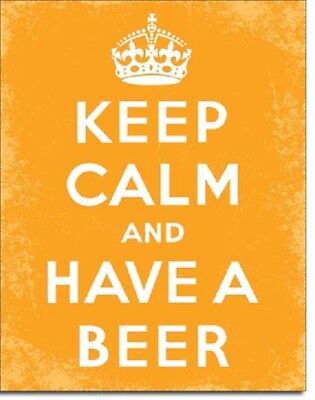 Keep Calm Have A Beer Kitchen Bar Humor Funny Home Wall Art Decor Metal Sign