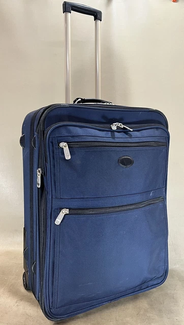Kirkland Signature Blue 26” Upright Expandable Wheeled Large Trip Suitcase 3