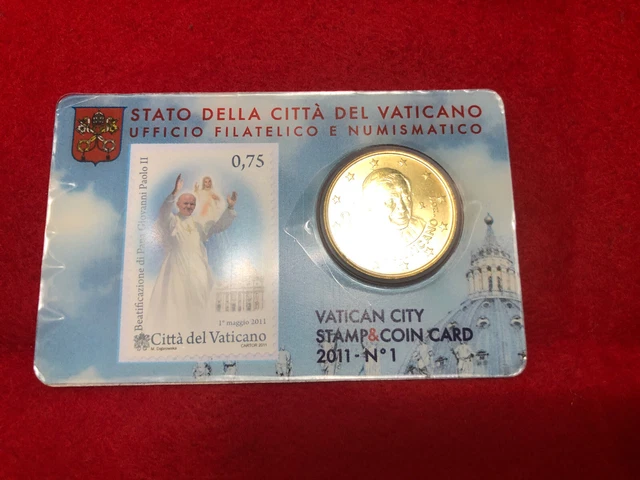 Vatican - 50 Centimes D'euro 2011 - Vatican City   Coin Card N°1