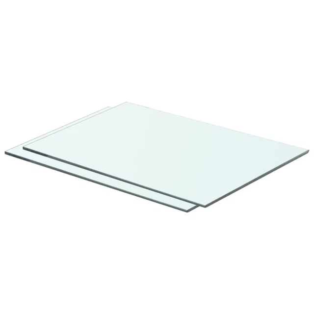 Homgoday Mensole in Vetro Trasparente 2 pz 50x30 , Armadietto Libreria C0V6
