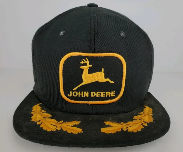 Vtg John Deere Louisville Scrambled Eggs Black Gold OSFA SnapBack Trucker Hat