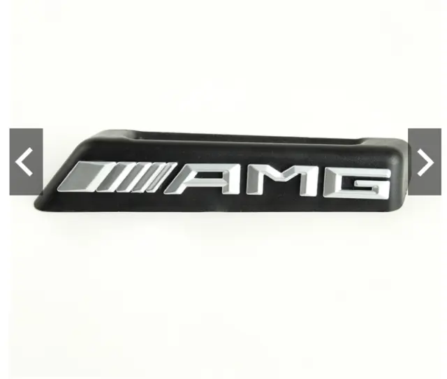 AMG Black Chrome Front Grille Badge For Mercedes A C E Class CLA CLS A45 E63 C45