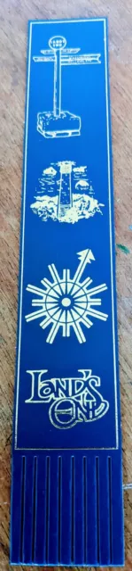 Land's End 🔚 Cornwall Blue Leather Bookmark EXCELLENT CONDITION!! C9