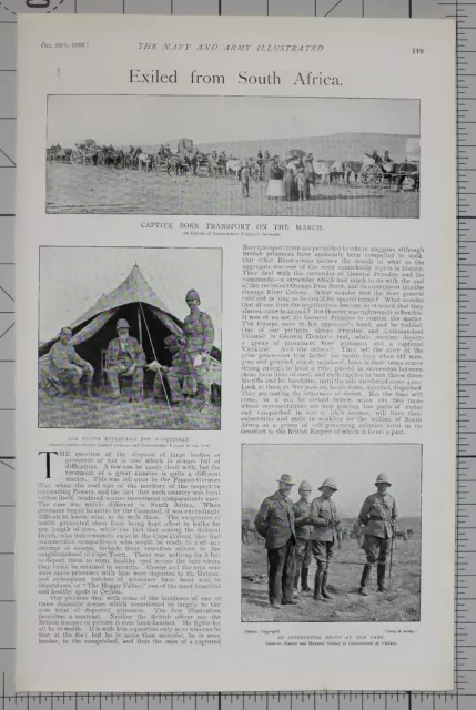 1900 Aufdruck Gefangene Boer Transport General Hunter Maxwell Kommandant De