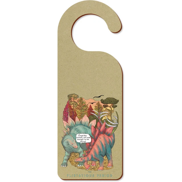 'Pareja Stegosaurus coqueteante' 200 mm x 72 mm colgador de puerta (DH00034864)
