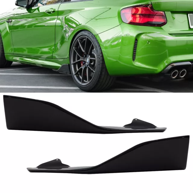 Seitenspoiler Flaps SET L&R schwarz glanz passt für BMW F87 M2 Seitenschweller