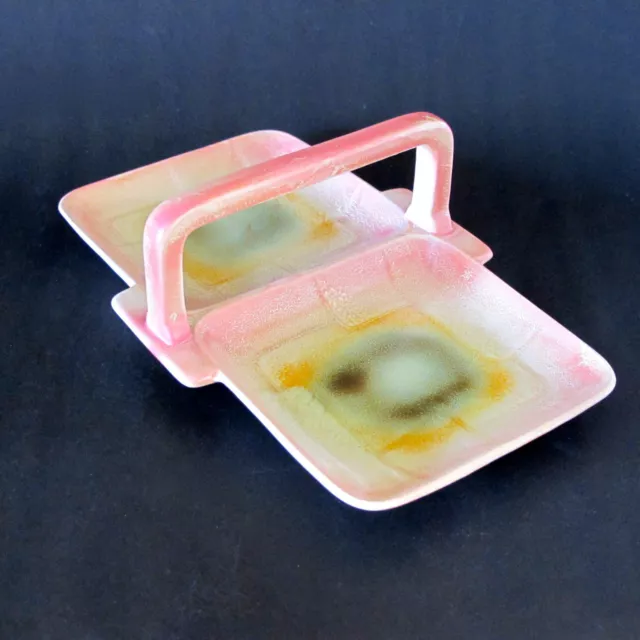 Art Deco Pottery Server in Polychrome Pastel Glazes, Shorter & Sons c.1930s