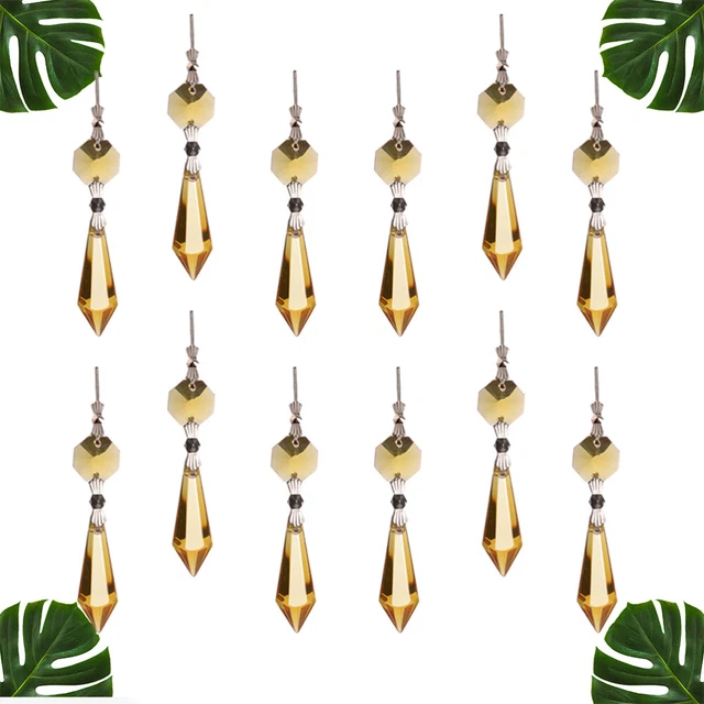 20PCS DIY Schöne Kristall Kronleuchter Glas Kristall Anhänger Perlen Prismen