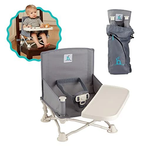 OmniBoost Travel Booster Seat with Tray for Baby | Folding Portable Baby Boos...