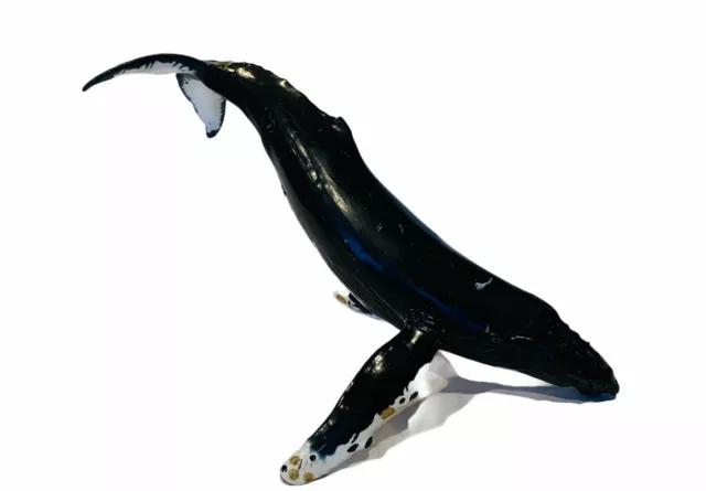 Safari Humpback Whale plastic rubber animal figure toy 1991 Monterey Bay vtg sea