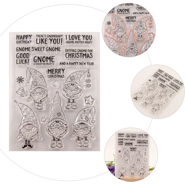2 Sets Frohe Weihnachten Stempel Schneeflocke Stempel Planer Stanp 4