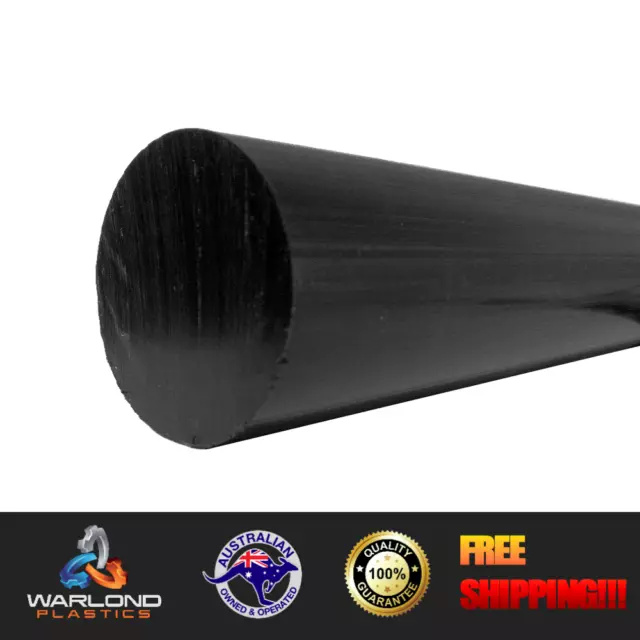 BLACK ACETAL ROD - 40mm DIAMETER X 245mm LONG - FREE SHIPPING 2