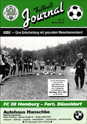 Fortuna,Düsseldorf,27.08.1994 Fortuna Ii Bl 94/95 Hanovre 96 