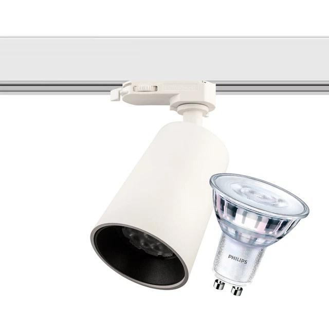 CLE LED PURI GU10 Strahler Alugrau – Inkl. 3-Phasen-Adapter & Dimmbarem 5W LED-Spot
