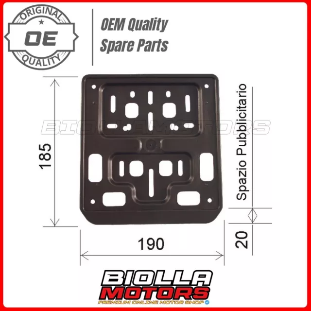 Portatarga Scooter Moto Europeo Piaggio Vespa Gt 125 125 1966-1973 142700010