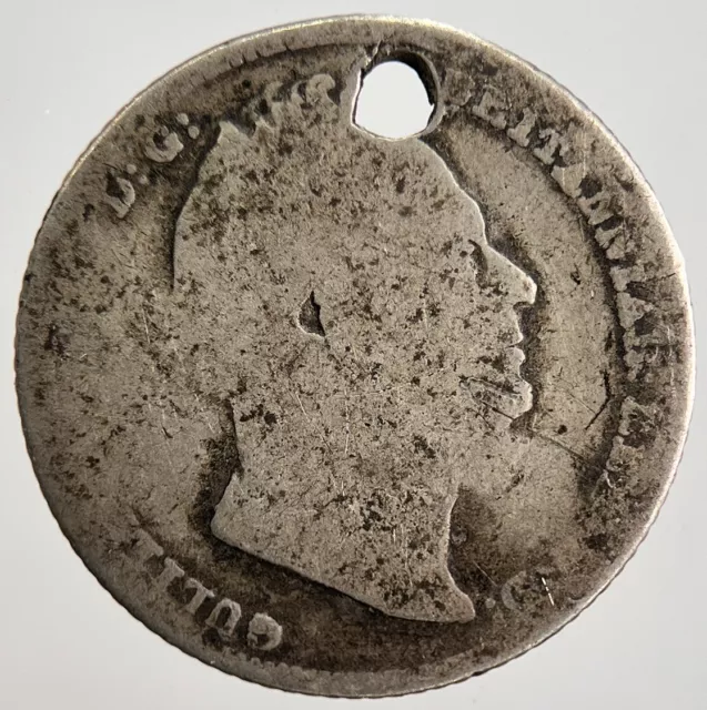 British William IV Six-Pence Silver Coin | Worn Grade | a2475