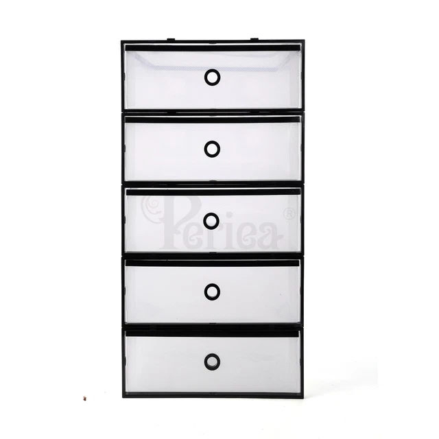 PERIEA CLEAR PLASTIC Knee High Boots Shoe Storage Boxes Stackable