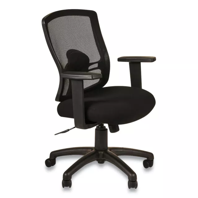 Alera Etros Series Mesh Mid-Back Petite Swivel/Tilt Chair, Black