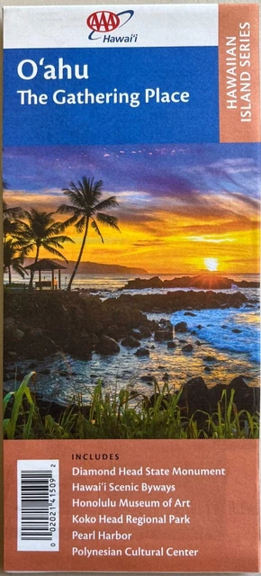 New AAA OAHU - HAWAII ROAD MAP  Highway Tour  HI  HAWAIIAN ISLAND SERIES  2021
